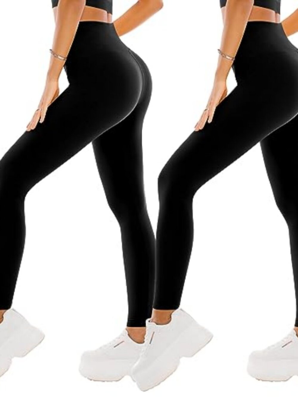SINOPHANT 2 Pack High Waisted Yoga Leggings Buttery Soft Athletic Pants